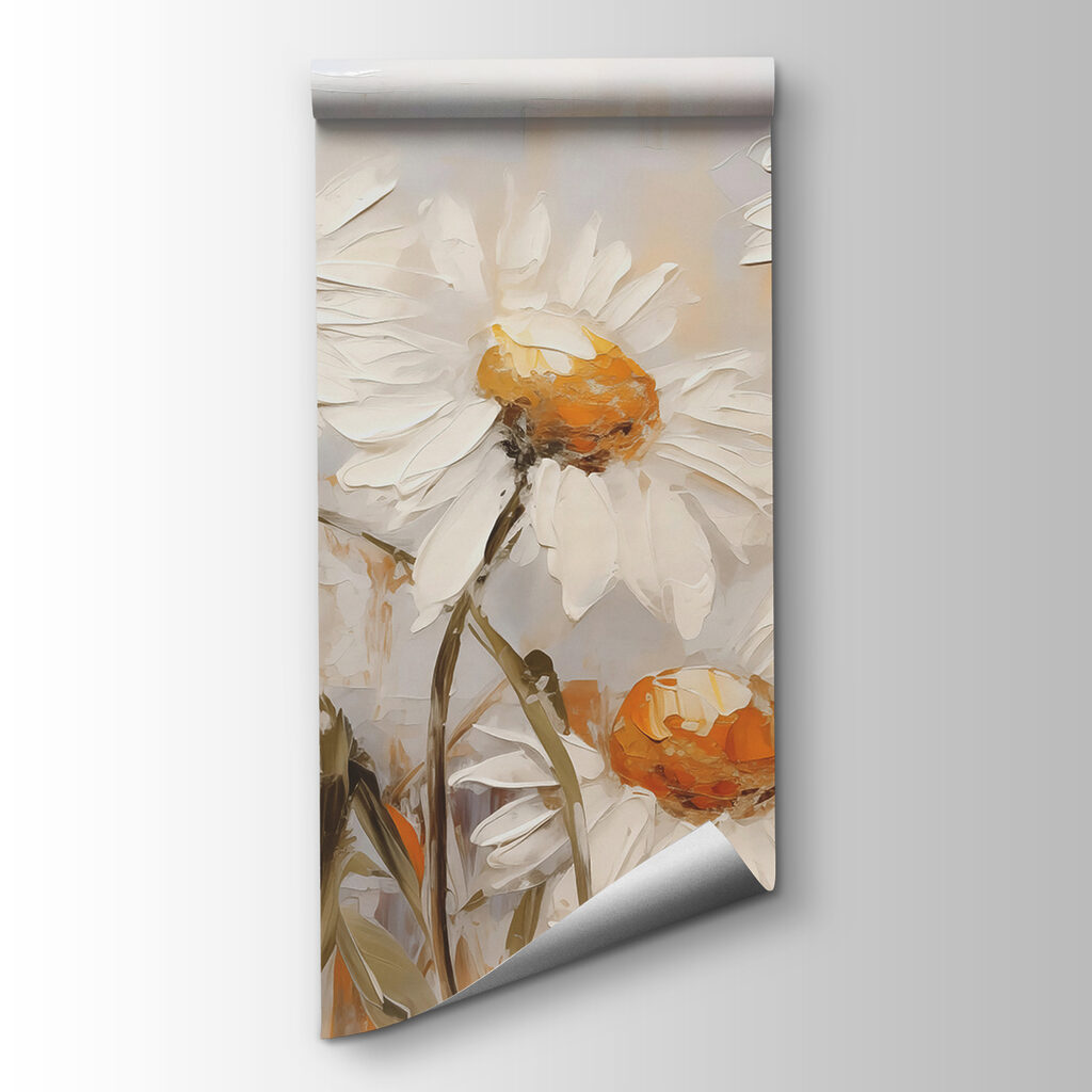 Painting of white flowers