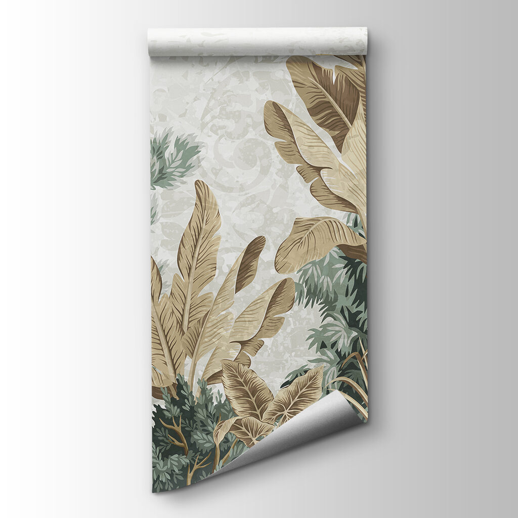 Wallpaper with a variety of plants