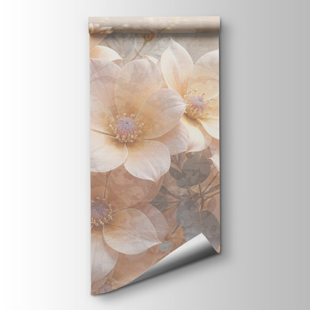 Group of flowers with leaves