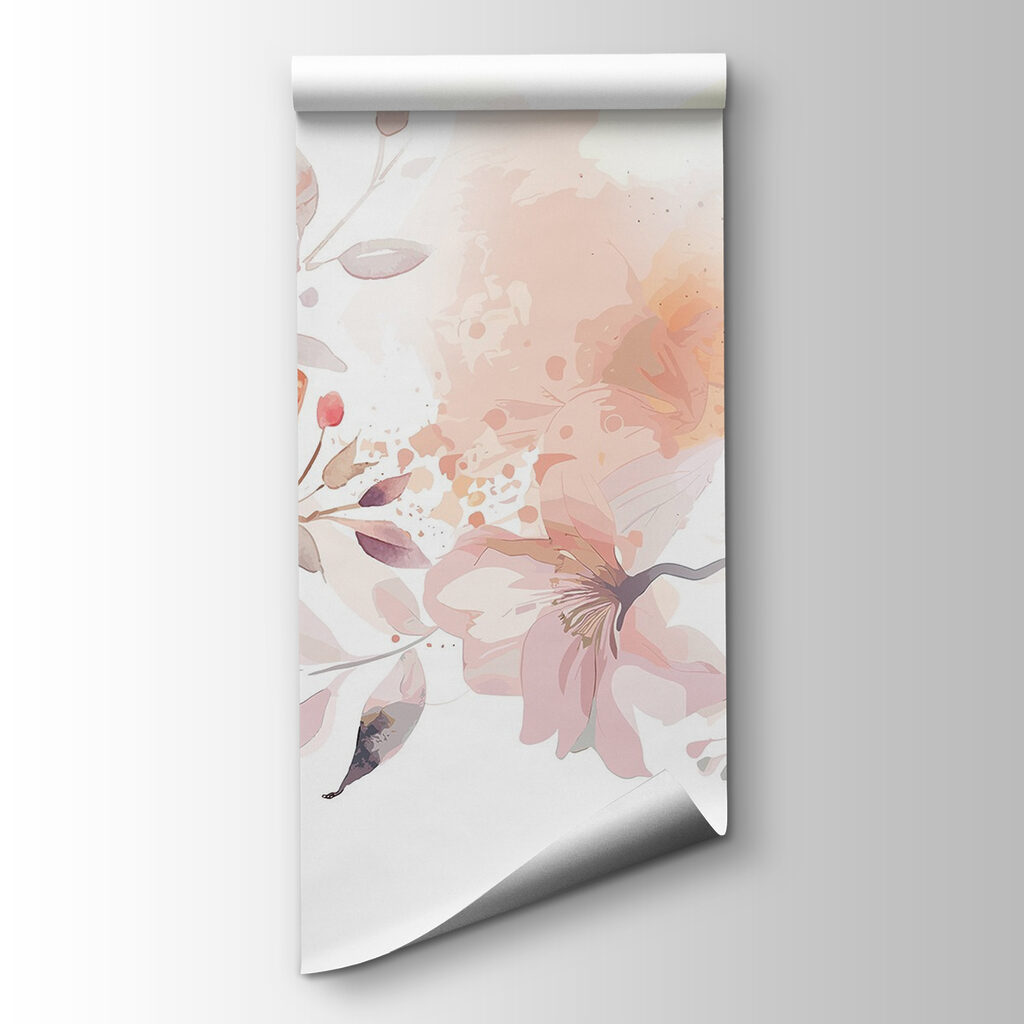 Painting of flowers and leaves Painting of flowers and leaves