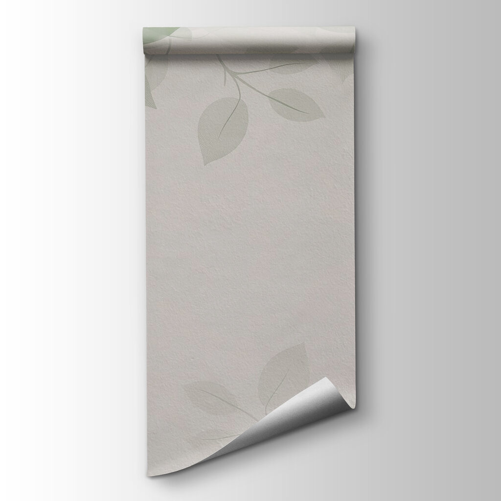 Green leaves on a white background