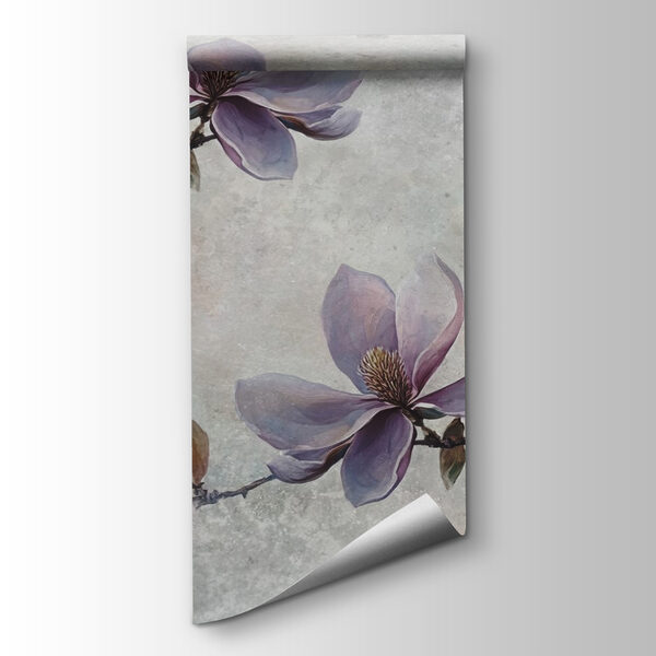 Painting of flowers on a branch