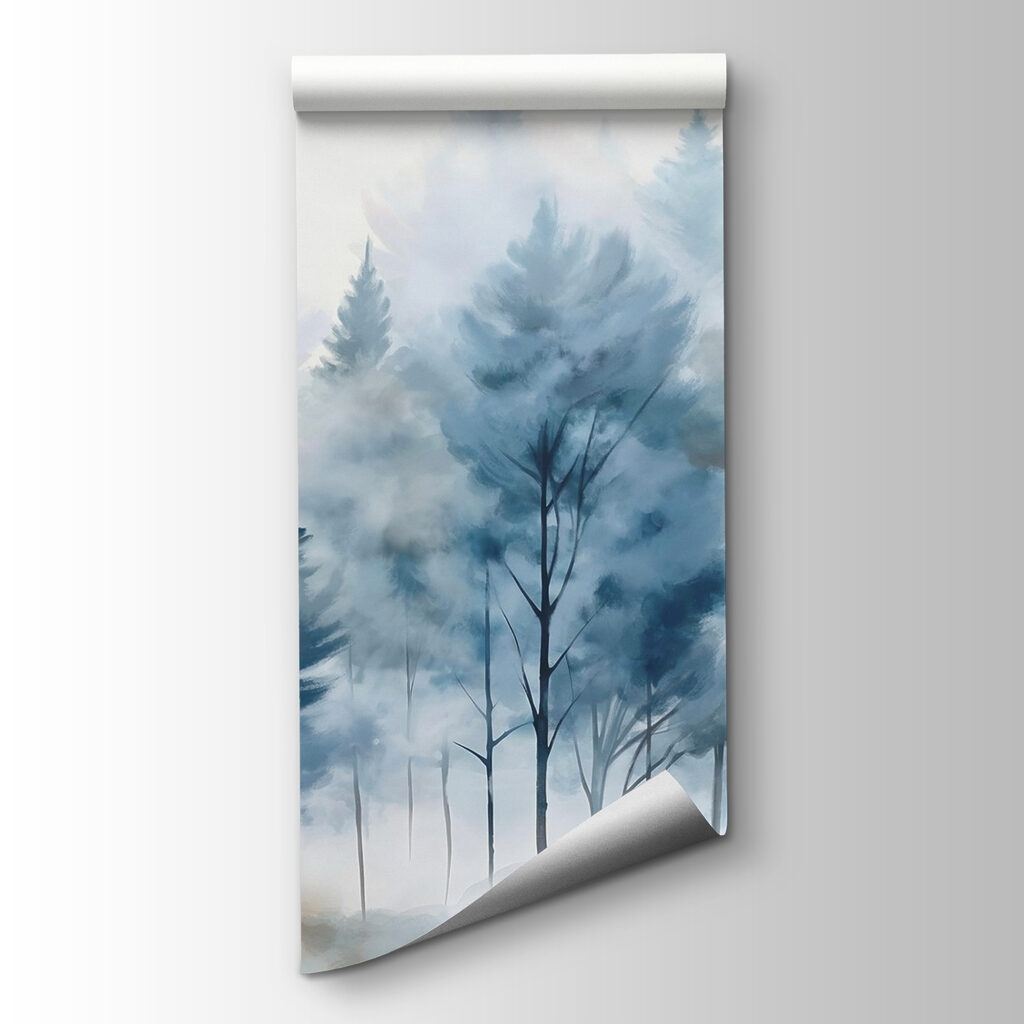 Group of trees in fog