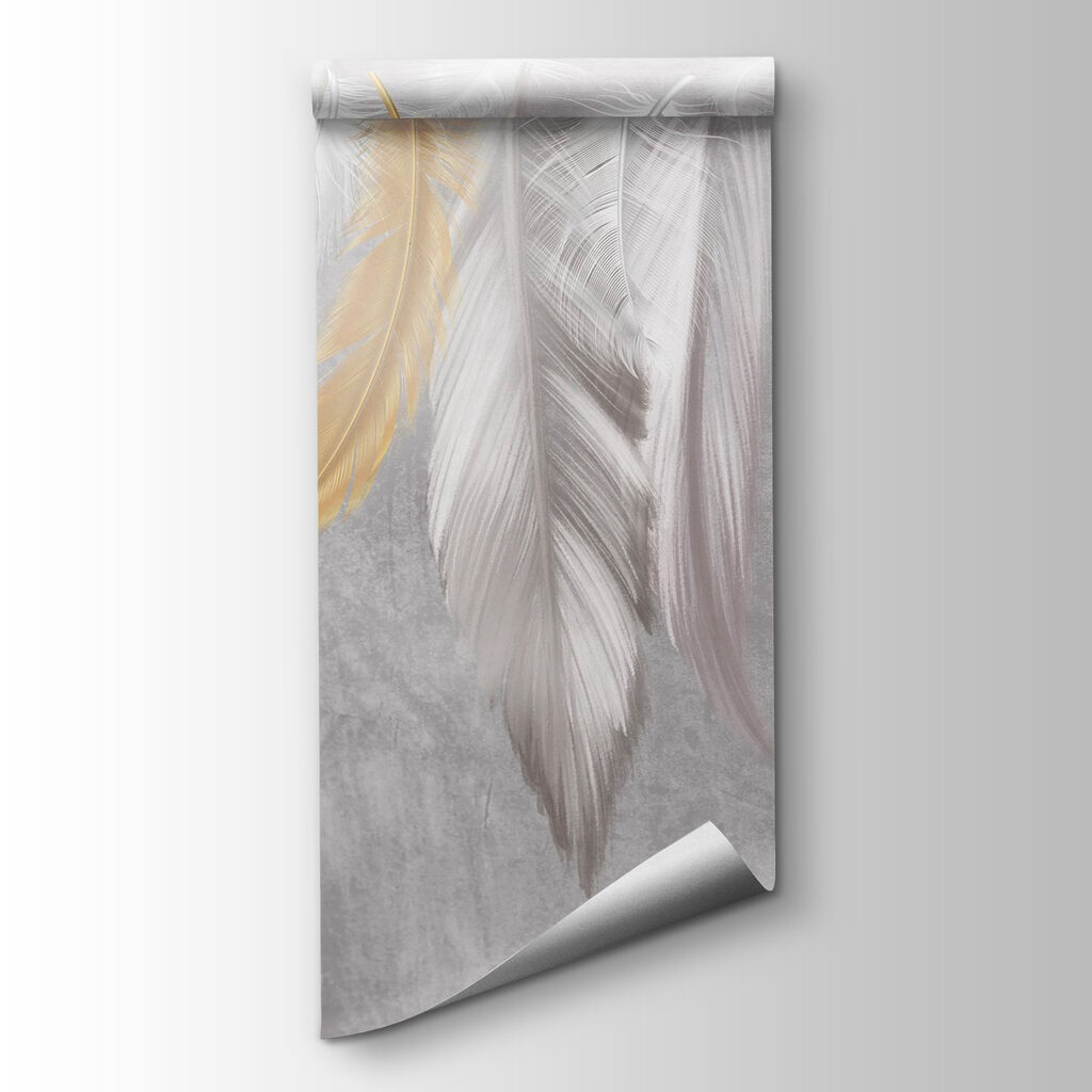 Delicate feathers in soft hues