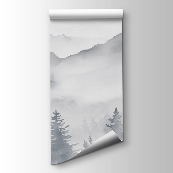 Landscape of mountains and trees Landscape of mountains and trees