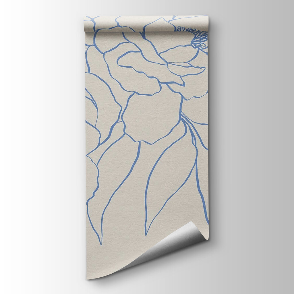 Drawing of flowers on a white surface