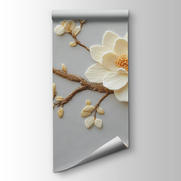 Bird on a branch with flowers