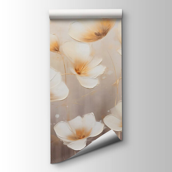 Painting of flowers on a white background