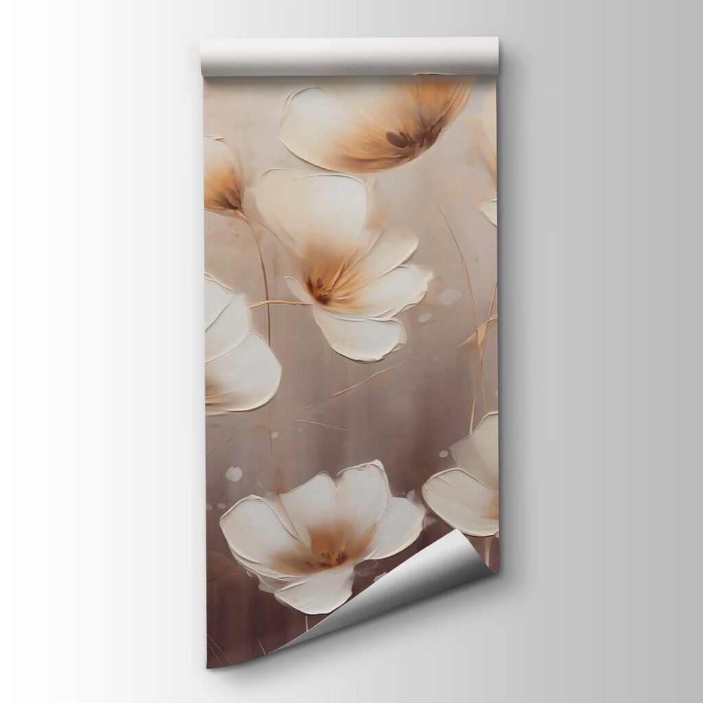 Painting of flowers on a white background