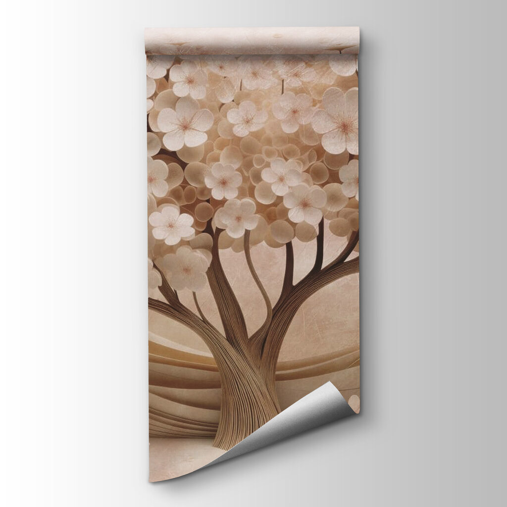 Tree made of paper flowers