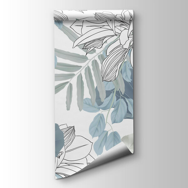 Floral pattern with leaves and flowers