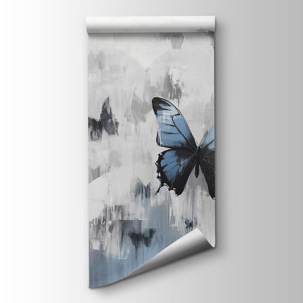 Painting of butterflies flying