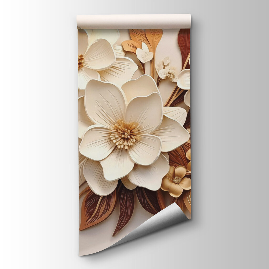 Group of white and brown flowers