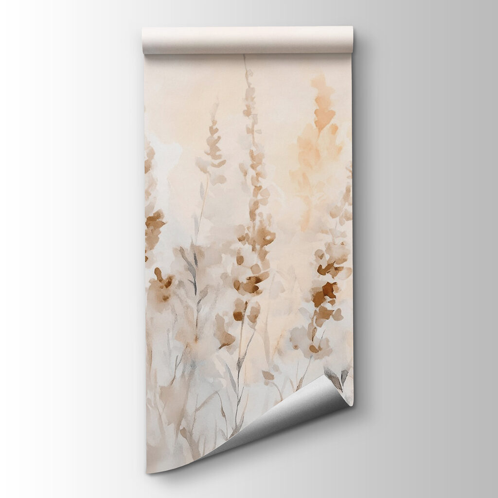 Painting of flowers in a field