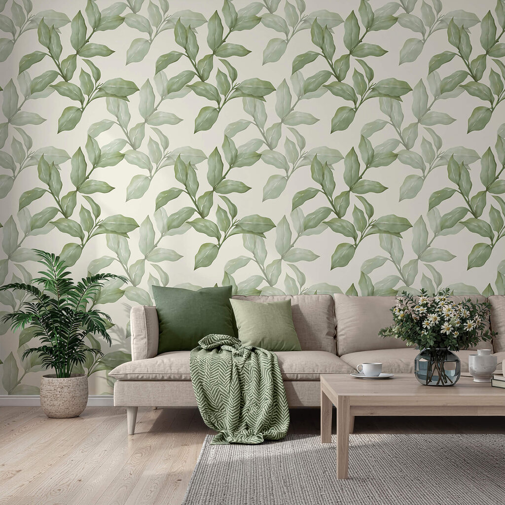 Μοτίβο φύλλων σε λευκό φόντο