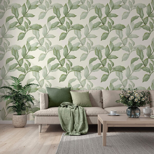 Μοτίβο φύλλων σε λευκό φόντο