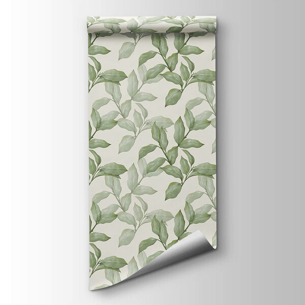 Pattern of leaves on a white background