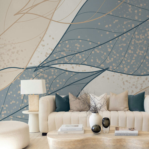 Απαλές αποχρώσεις από μοτίβα φύλλων που συνυφαίνονται