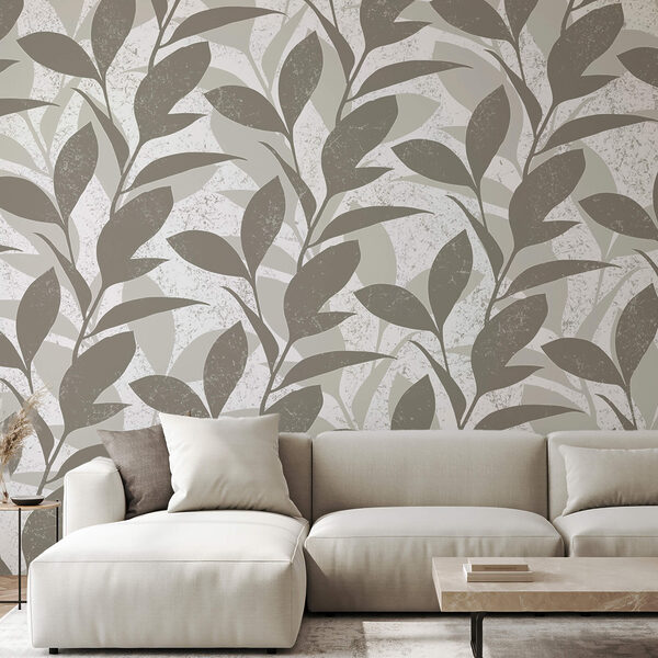 Μοτίβο φύλλων σε λευκό φόντο