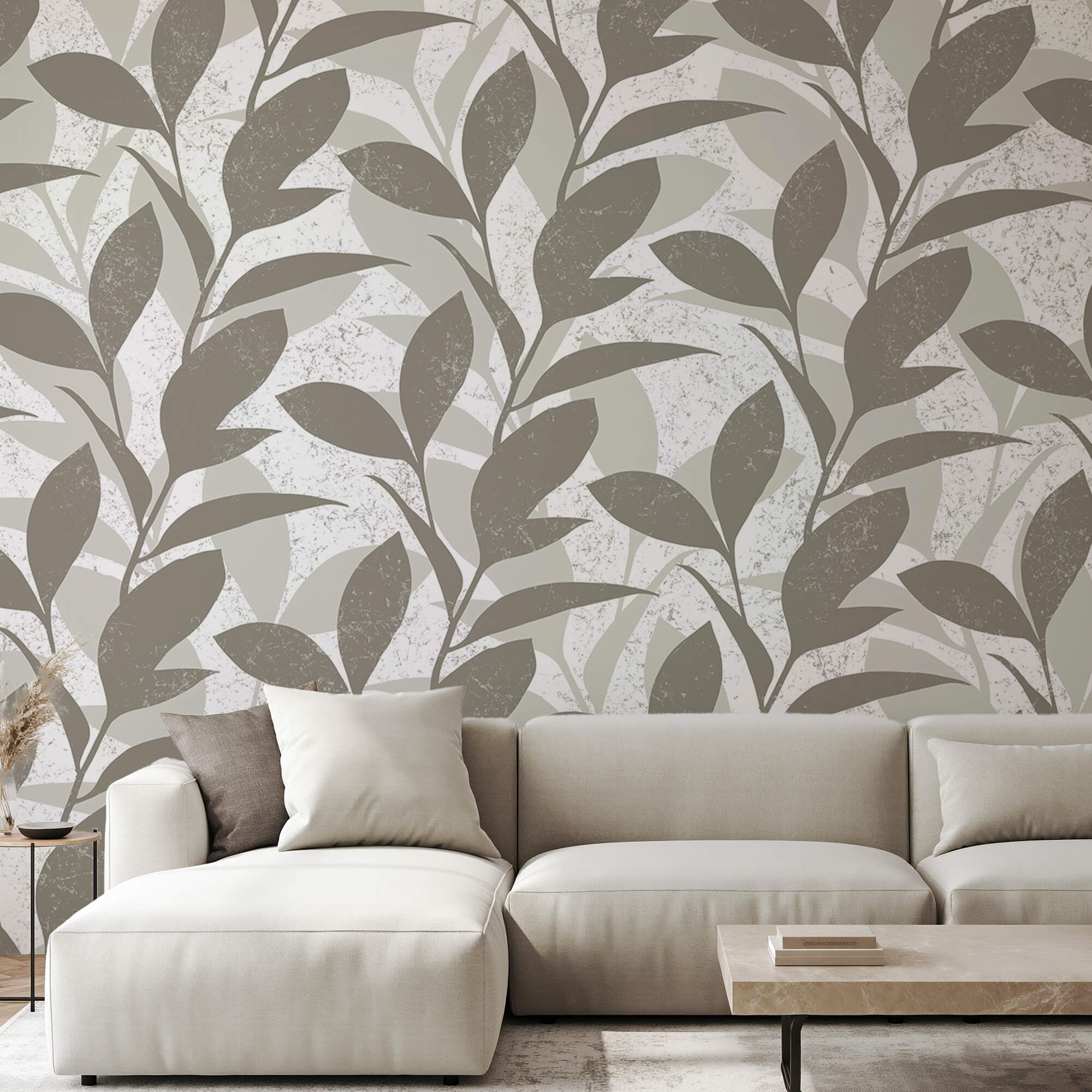 Μοτίβο φύλλων σε λευκό φόντο