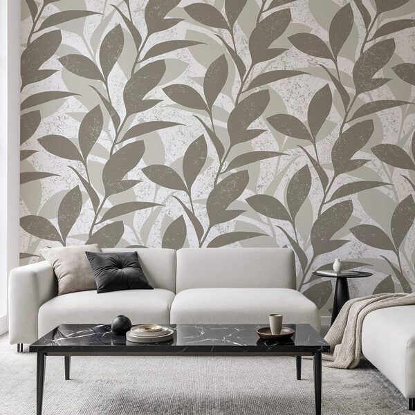 Μοτίβο φύλλων σε λευκό φόντο