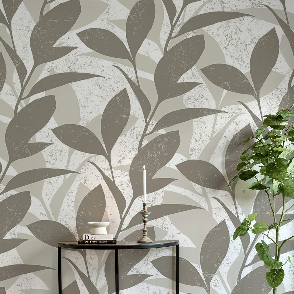 Μοτίβο φύλλων σε λευκό φόντο