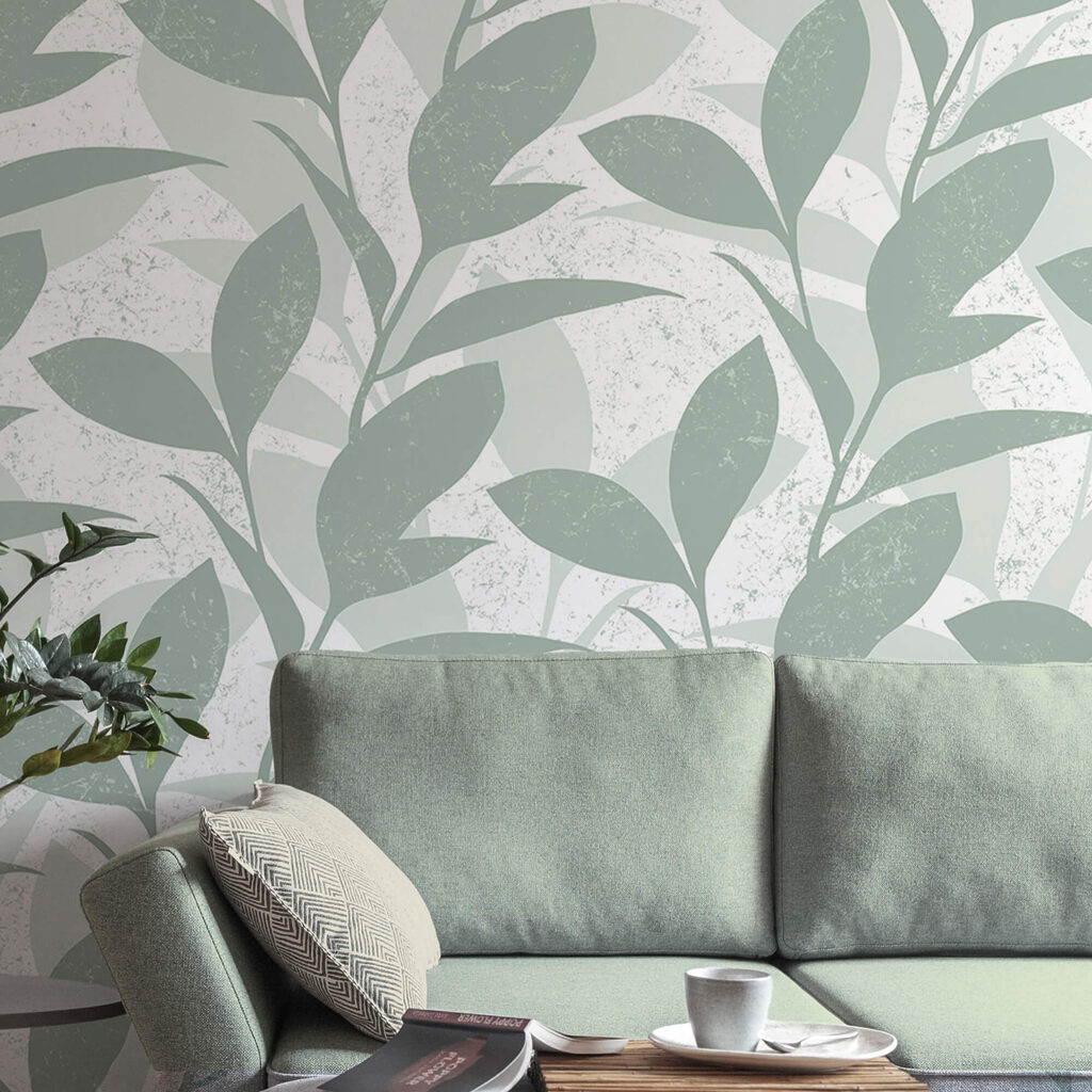 Μοτίβο φύλλων σε λευκό φόντο