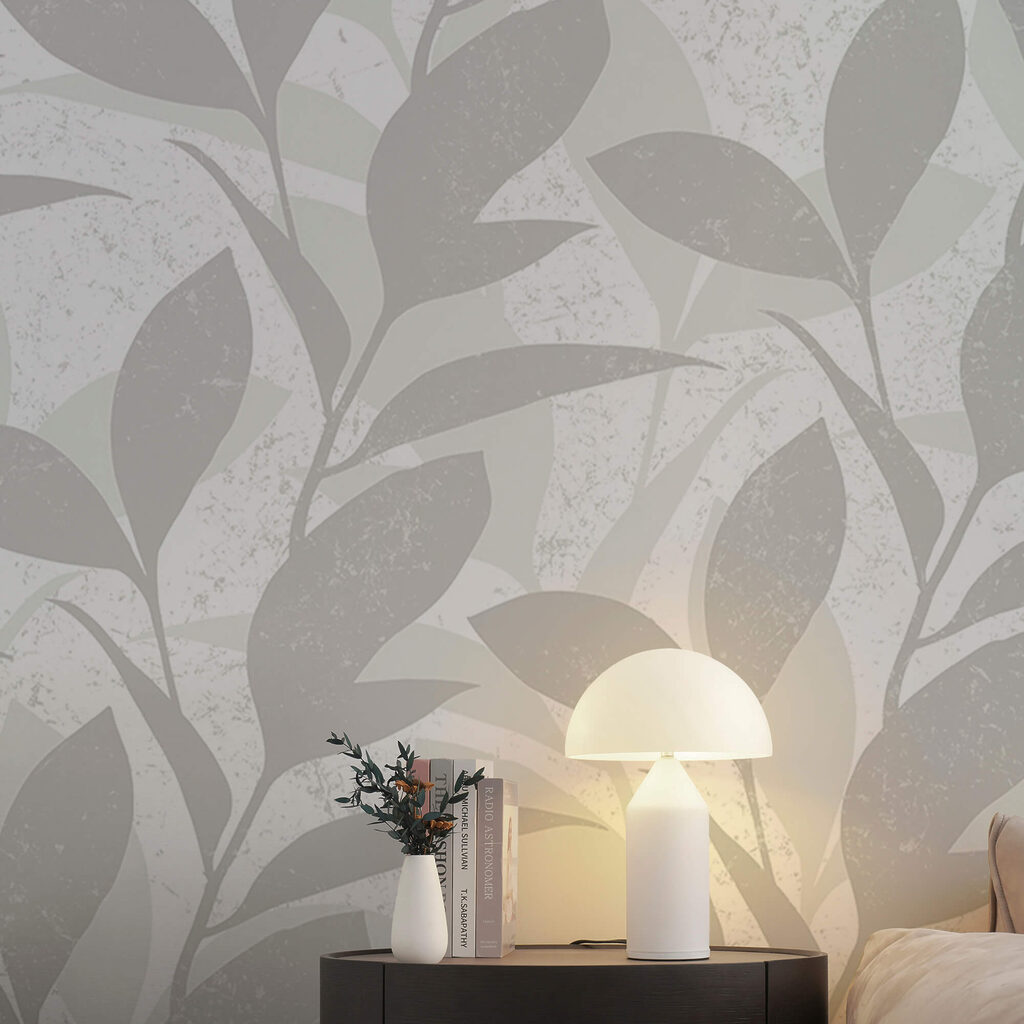 Μοτίβο φύλλων σε λευκό φόντο