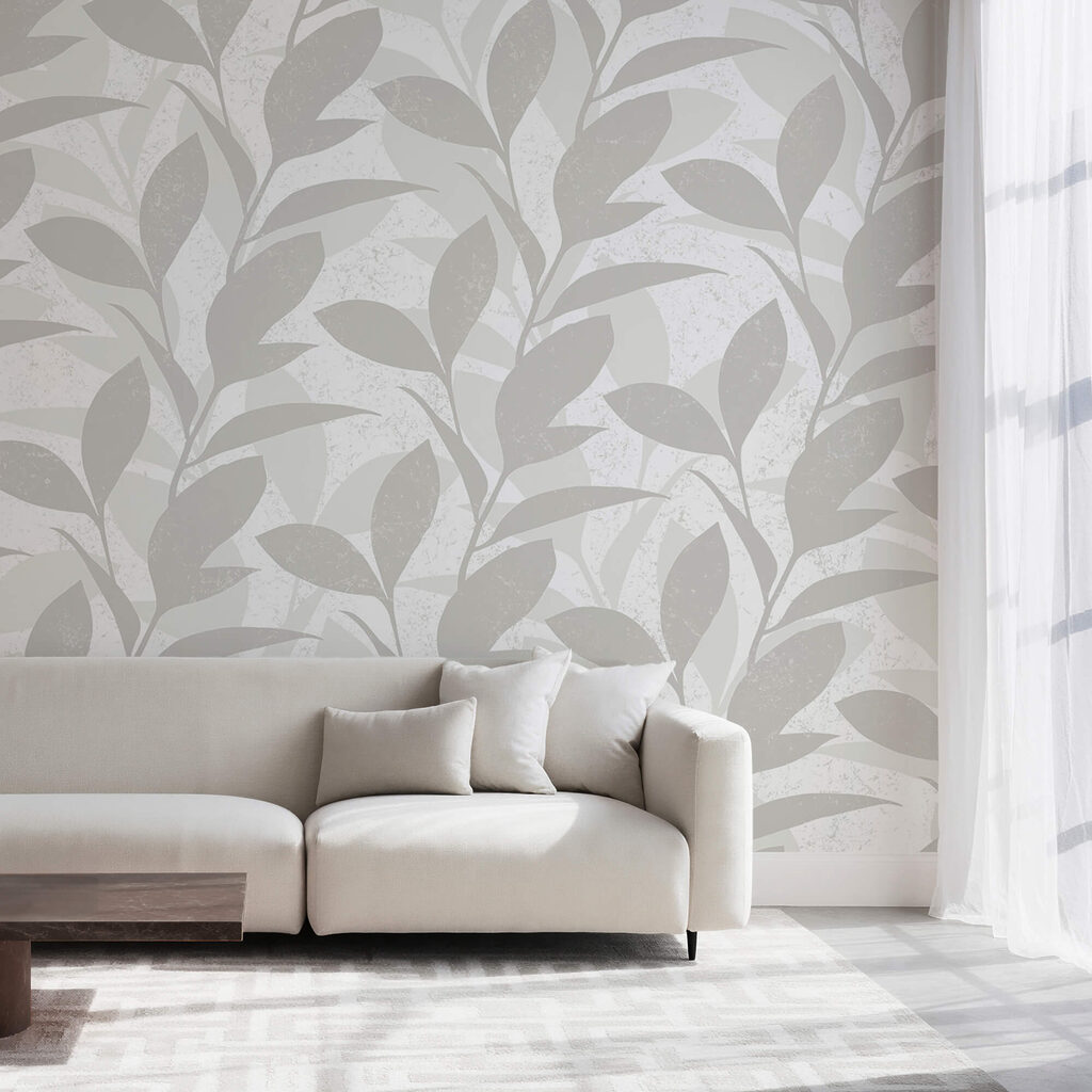 Μοτίβο φύλλων σε λευκό φόντο