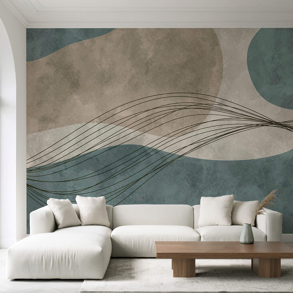 Μπλε και λευκό φόντο με κύκλους και γραμμές