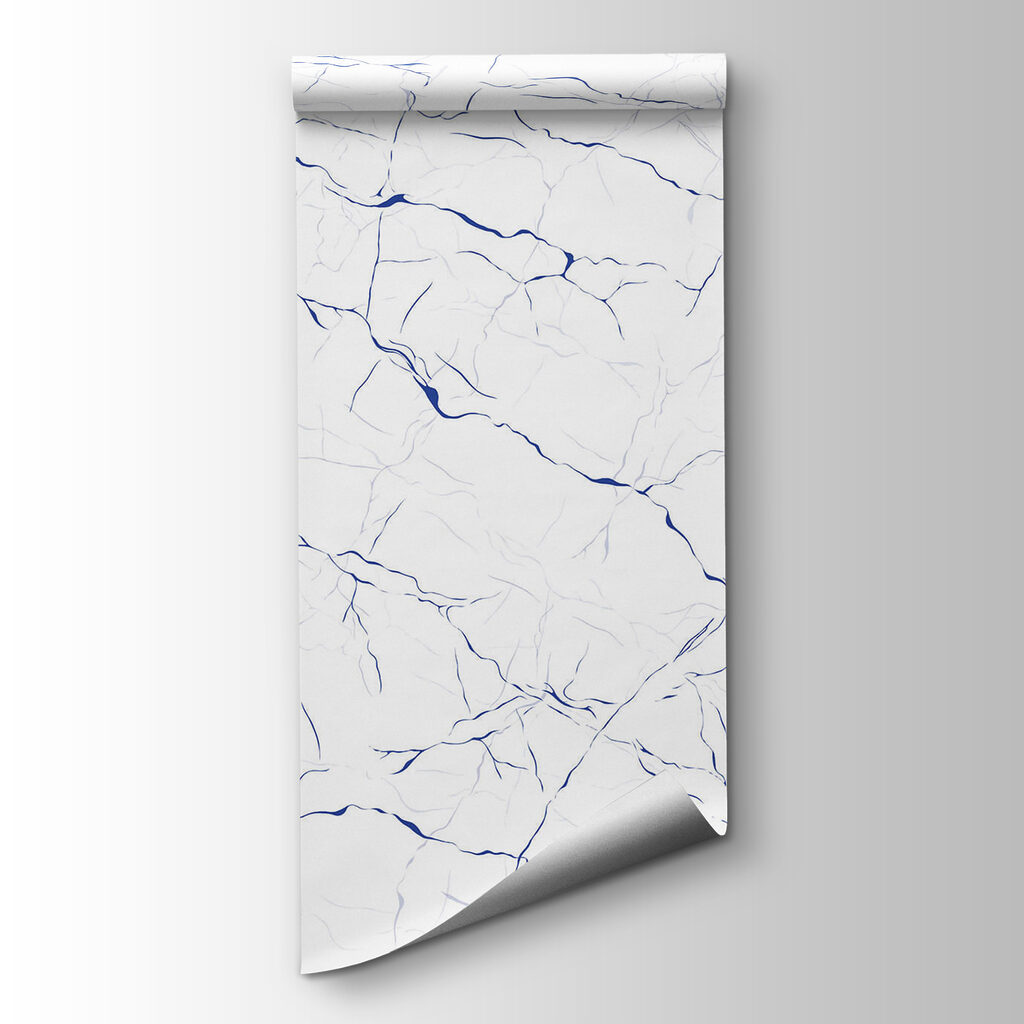 White surface with blue lines