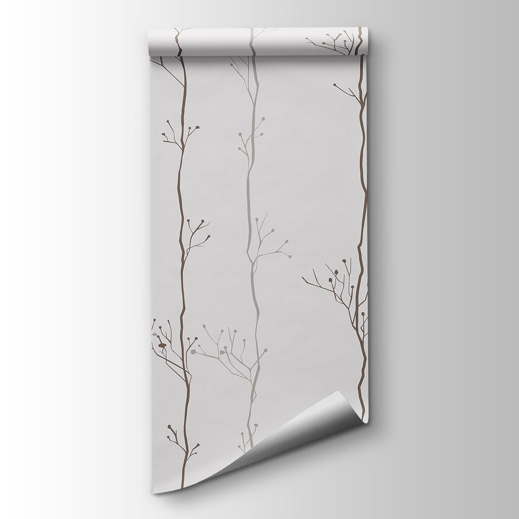 Pattern of branches on a white background