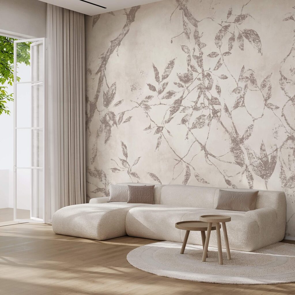 Μοτίβα φυλλώματος σε απαλό φόντο