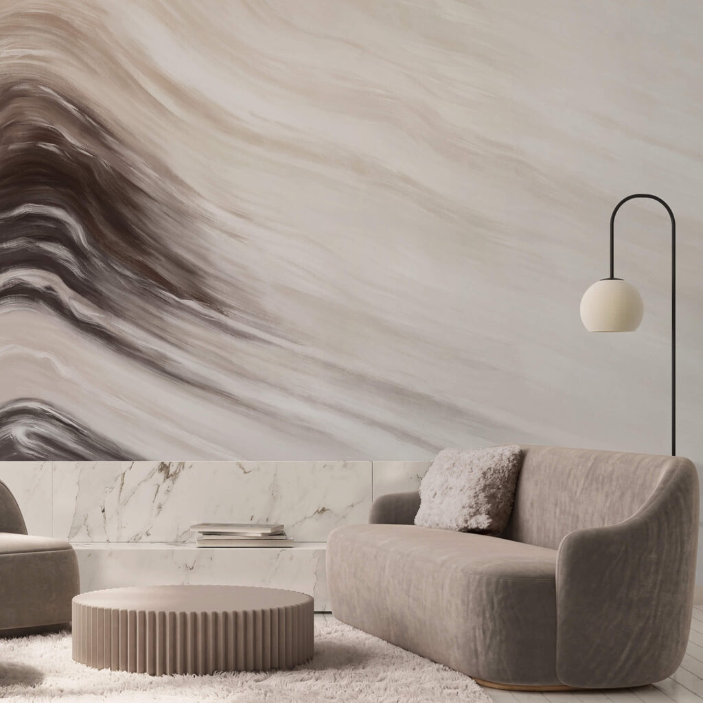 Αφηρημένα κύματα σε απαλές αποχρώσεις