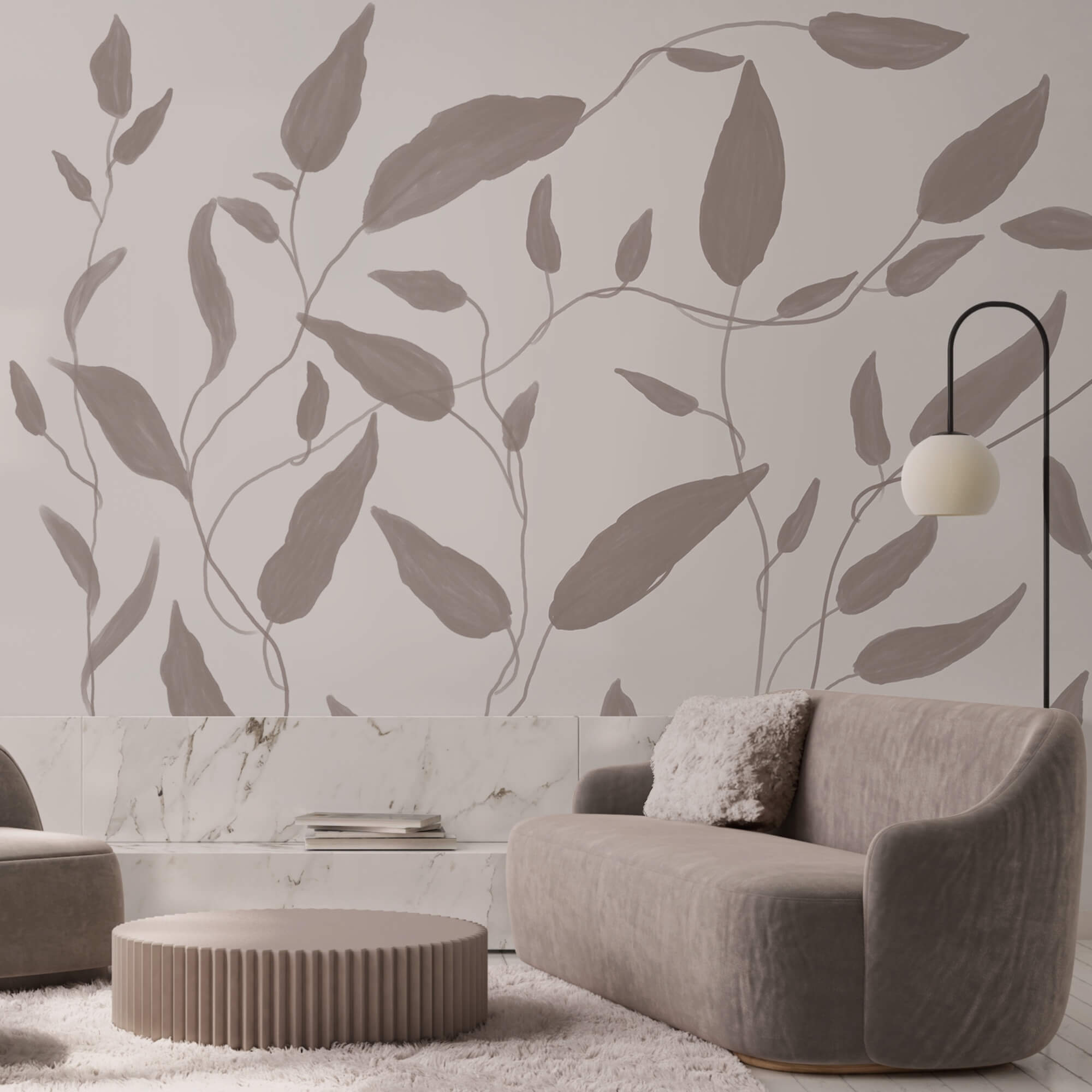 Σχέδιο φύλλων σε λευκό φόντο