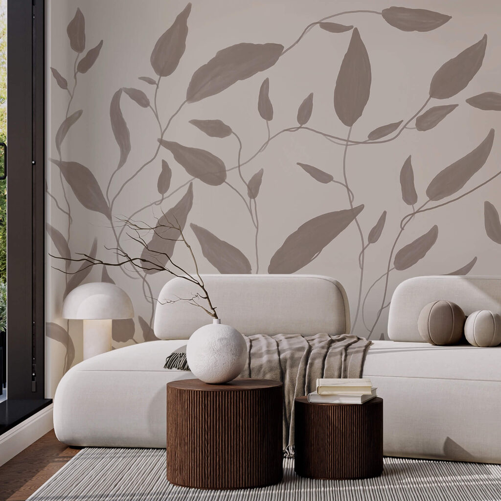 Σχέδιο φύλλων σε λευκό φόντο