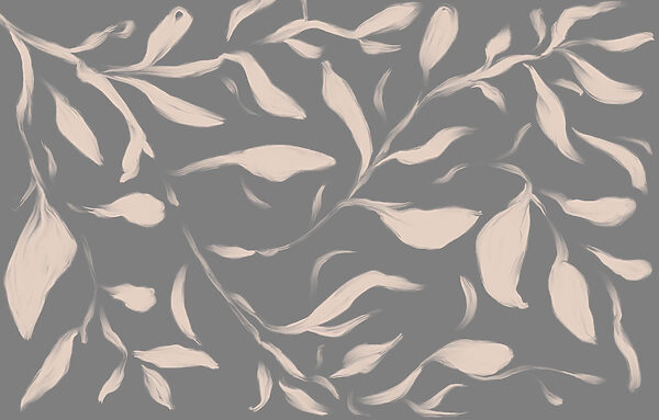 Delicate leaves on a soft background