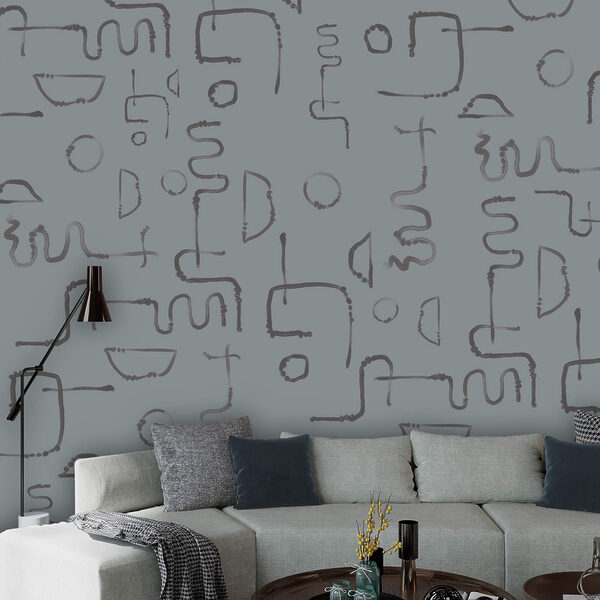 Ταπετσαρίες Ταπετσαρίες Μοτίβο γραμμών και σχημάτων (Κωδικός προϊόντος: t00478)