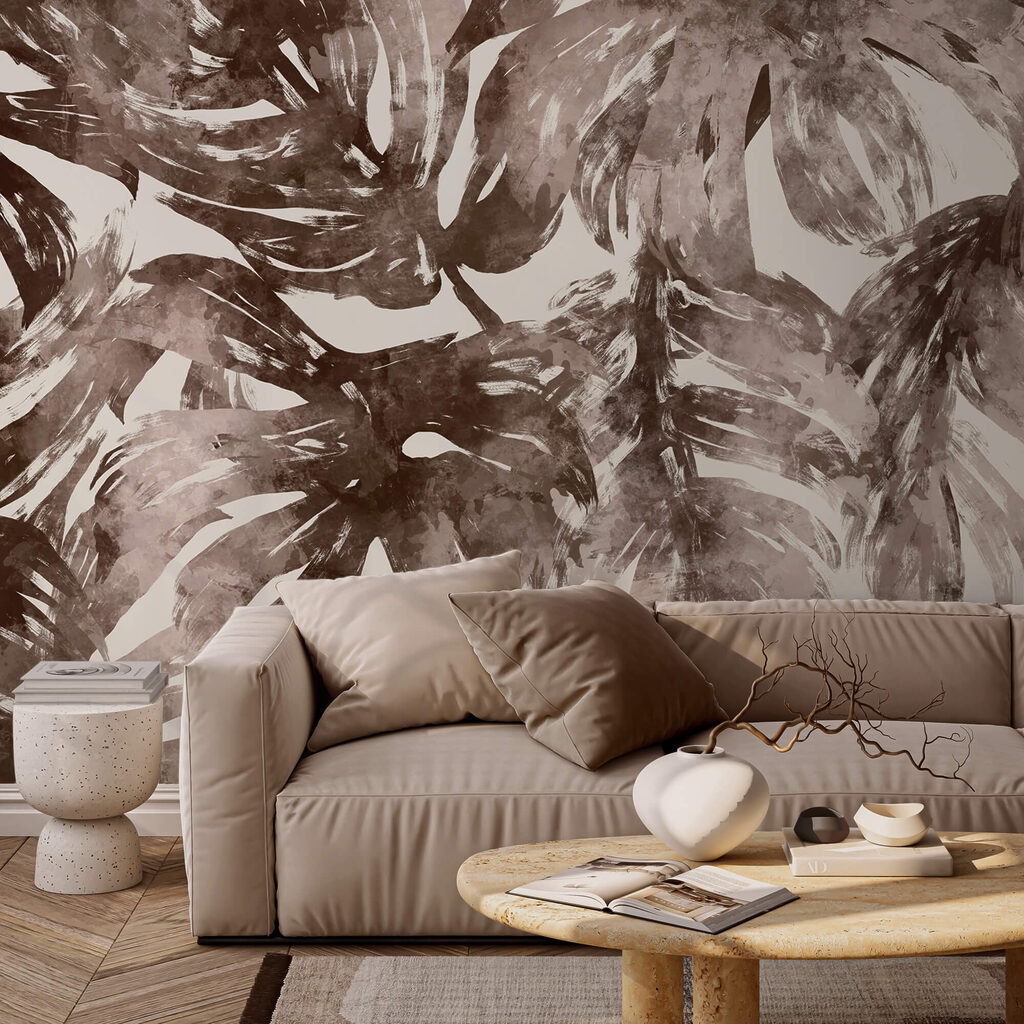 - Αφηρημένο φύλλωμα σε γήινους τόνους