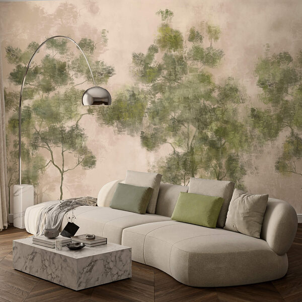 Ομάδα δέντρων με πράσινα φύλλα