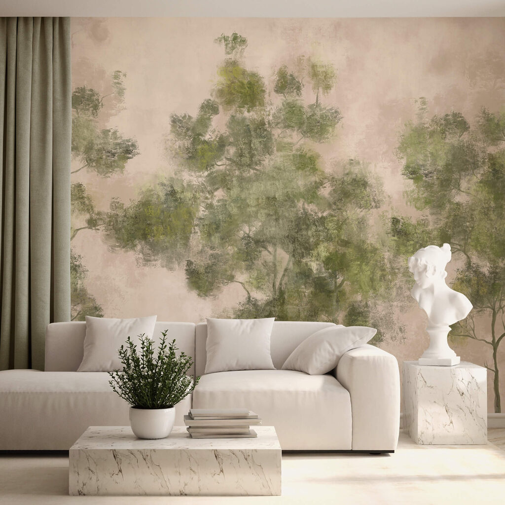 Ομάδα δέντρων με πράσινα φύλλα