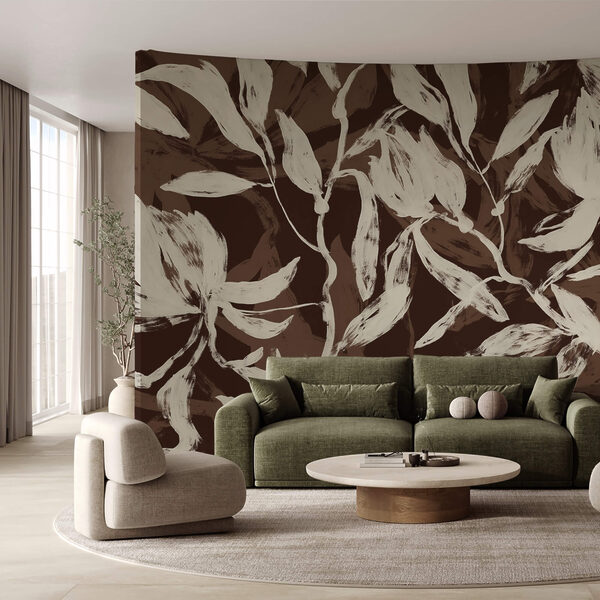 Φύλλα που ρέουν σε απαλούς μονόχρωμους τόνους