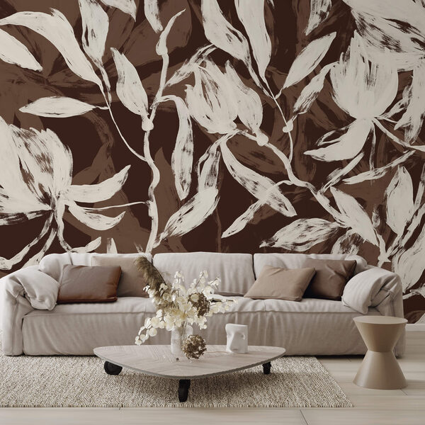 Φύλλα που ρέουν σε απαλούς μονόχρωμους τόνους