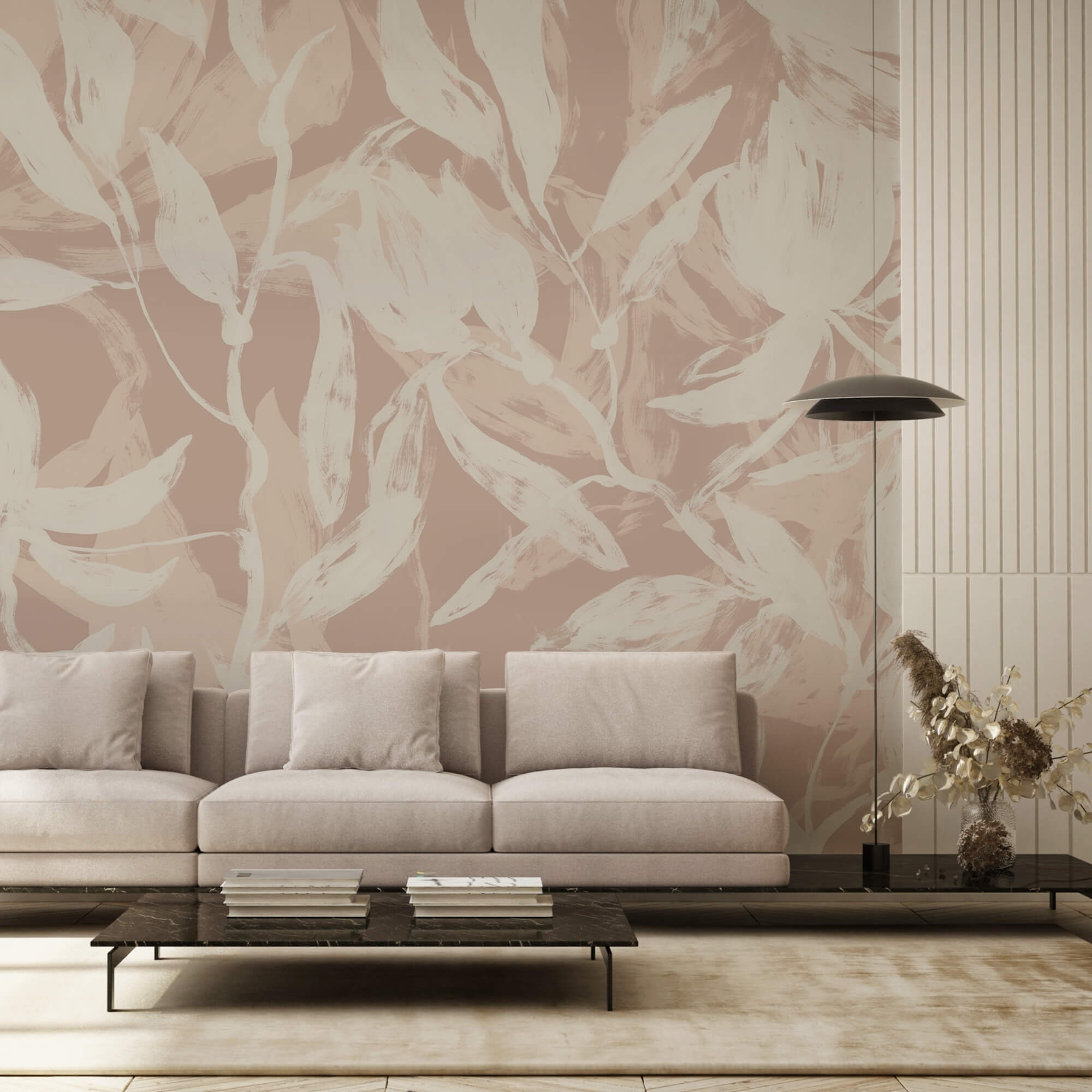 Λεπτά φύλλα σε απαλό φόντο