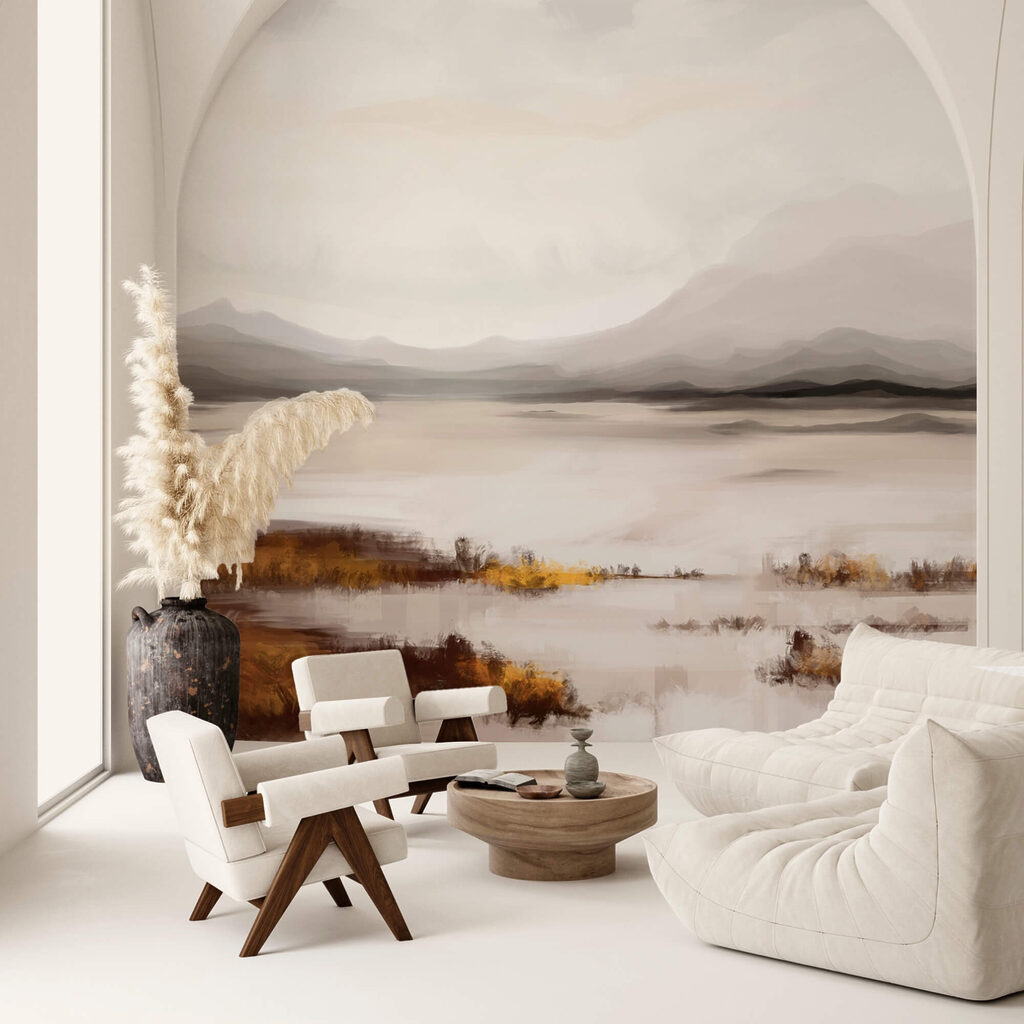 Τοπίο με λίμνη και βουνά στο βάθος Τοπίο με λίμνη και βουνά στο βάθος