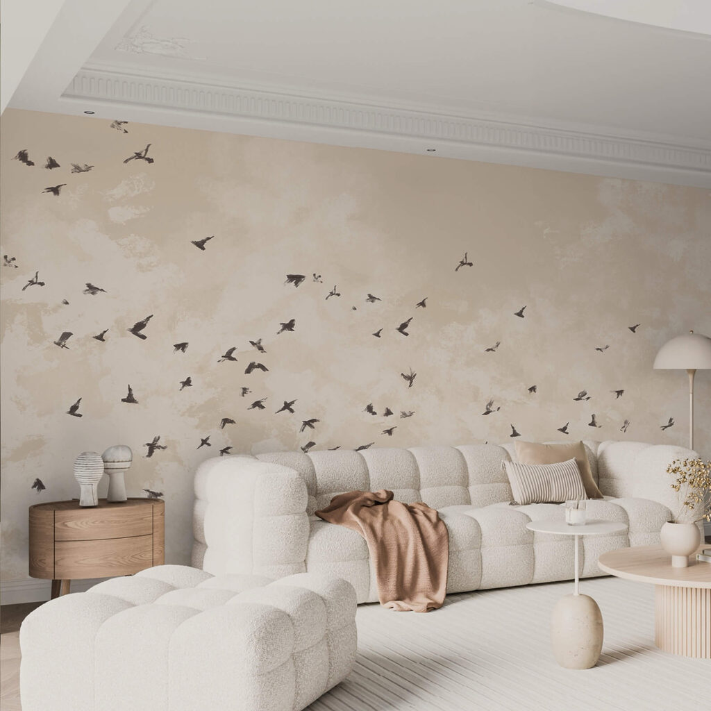 Σμήνος πουλιών στον ουρανό