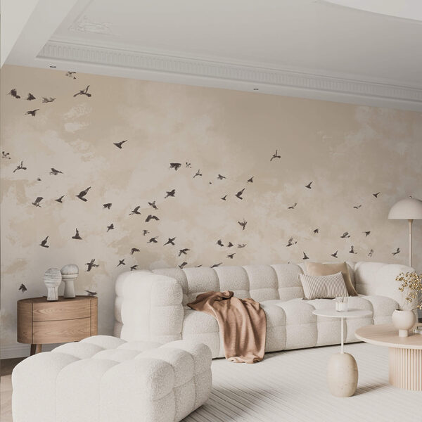 Σμήνος πουλιών στον ουρανό