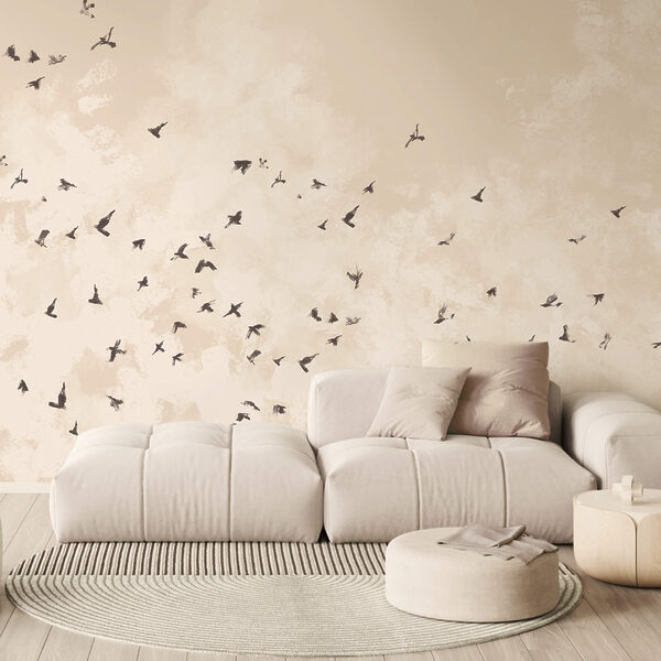 Σμήνος πουλιών στον ουρανό