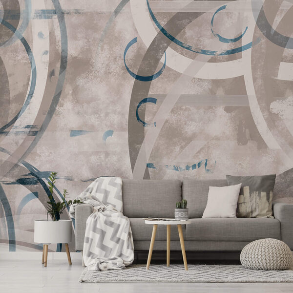 Γκρι και μπλε στροβιλισμοί και κύκλοι