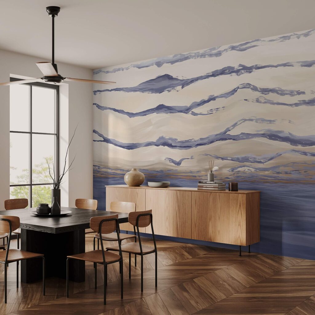 Νερό με κύματα και πουλιά που πετούν Νερό με κύματα και πουλιά που πετούν